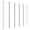 vidaXL Cloison de s&eacute;paration 5 panneaux Blanc 250x200 cm Tissu