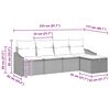 vidaXL Ensemble de Canap&eacute;s avec coussin 5 pcs polyrotin