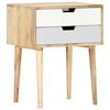 vidaXL Table de chevet 47x35x59 cm Bois de manguier massif