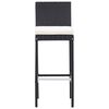 vidaXL Ensemble de bar d'ext&eacute;rieur 9 pcs R&eacute;sine tress&eacute;e et acacia Noir