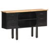 vidaXL Buffet 110x30x65 cm Bois de manguier massif brut et acier