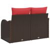 vidaXL Canap&eacute; de jardin avec coussin 121 x 62 x 69 cm polyrotin