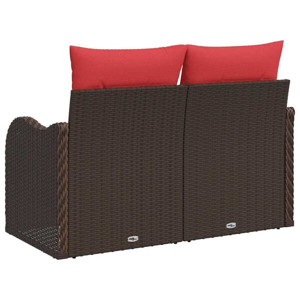 vidaXL Canap&eacute; de jardin avec coussin 121 x 62 x 69 cm polyrotin