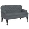 vidaXL Banc avec dossier gris foncé 119,5x64,5x75 cm velours