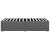vidaXL Cadre de lit sans matelas gris foncé tissu