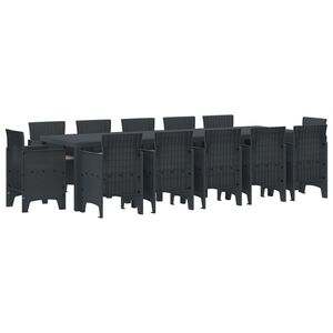 vidaXL Ensemble de salle &agrave; manger pour jardin 13 pcs Anthracite