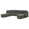 vidaXL Salon de jardin 4 pcs avec coussins résine tressée gris
