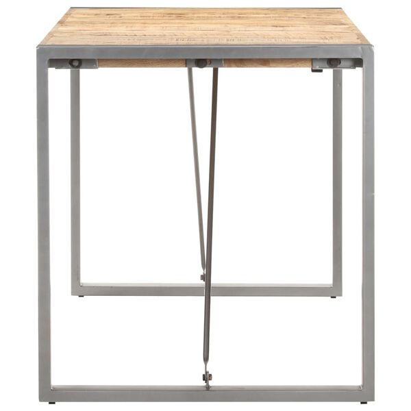 vidaXL Table &agrave; manger 140x70x75 cm bois de manguier massif brut
