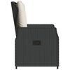 vidaXL Chaises inclinables de jardin lot de 2 noir r&eacute;sine tress&eacute;e