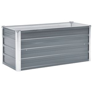 vidaXL Lit sur&eacute;lev&eacute; de jardin Acier galvanis&eacute; 100x40x45 cm Gris