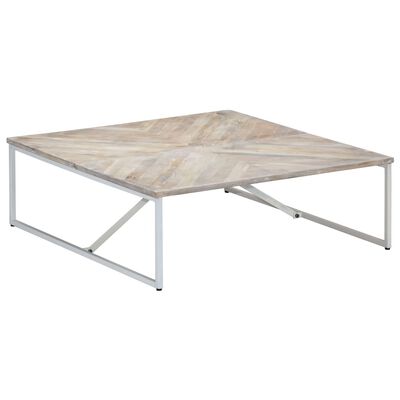 vidaXL Table basse 110x110x36 cm Bois de manguier solide