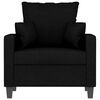 vidaXL Fauteuil Noir 60 cm Tissu