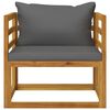 vidaXL Salon de jardin 7 pcs avec coussin Bois d'acacia solide