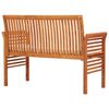 vidaXL Banc de jardin 2 places avec coussin 120cm Bois d'acacia massif