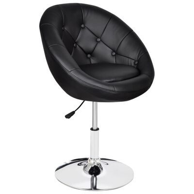 vidaXL Tabouret de bar noir similicuir