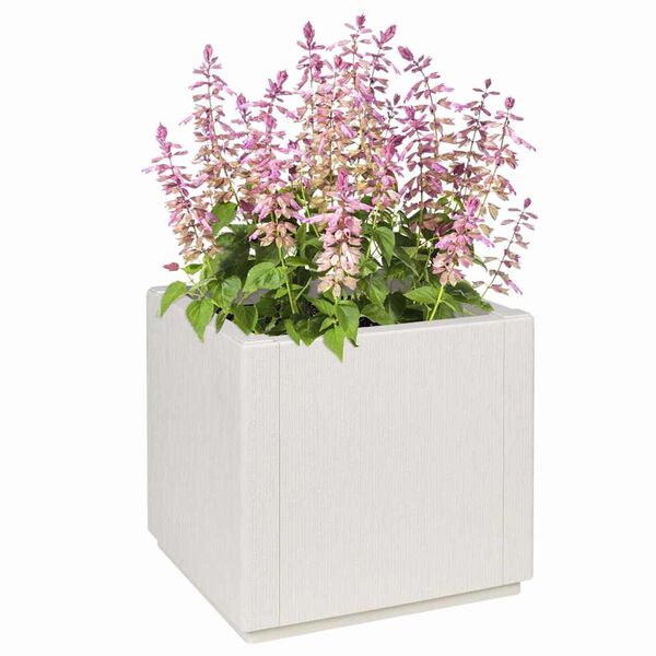 vidaXL Cache-pot de jardin Blanc 36 x 36 x 35 cm Polypropylène