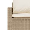 vidaXL Salon de jardin avec coussins 4 pcs beige r&eacute;sine tress&eacute;e