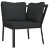 vidaXL Chaise de jardin avec coussins gris 76x76x79 cm acier