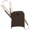 vidaXL Ensemble &agrave; manger de jardin 5 pcs et coussins marron poly rotin