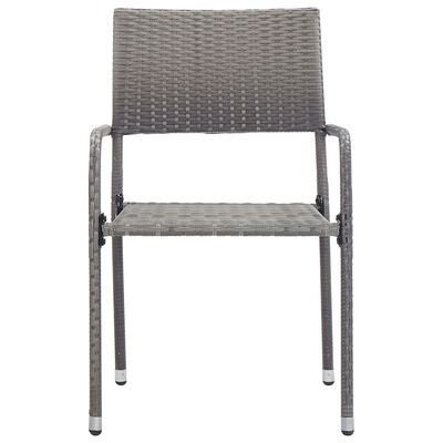 vidaXL Ensemble à manger de jardin 7pcs Résine tressée Anthracite gris