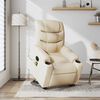 vidaXL Fauteuil inclinable de massage électrique crème tissu