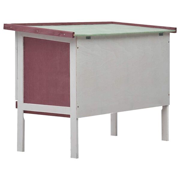 vidaXL Clapier d'extérieur 1 niveau Marron Bois