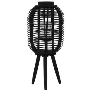 vidaXL Bougeoir debout Bambou Noir