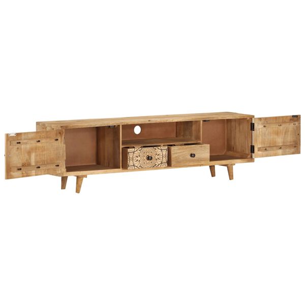vidaXL Meuble TV 140x30x40 cm Bois de manguier massif