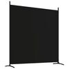 vidaXL Cloison de s&eacute;paration 4 panneaux Noir 698x180 cm Tissu