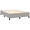 vidaXL Sommier &agrave; lattes de lit et matelas gris clair 137x190 cm tissu