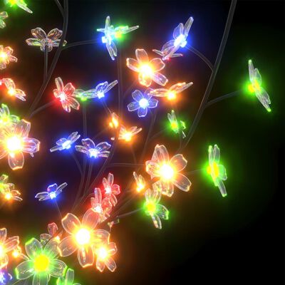 vidaXL Sapin de Noël 120 LED colorées cerisier en fleurs 150 cm