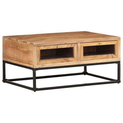 vidaXL Table basse 90x60x40 cm Bois d'acacia massif