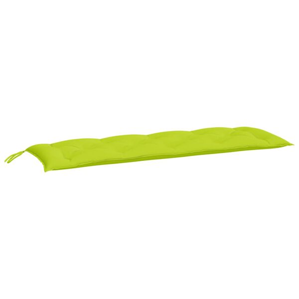 vidaXL Coussins de banc de jardin lot de 2 vert vif tissu Oxford