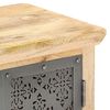vidaXL Buffet avec portes en acier 60x35x75 cm Bois de manguier solide