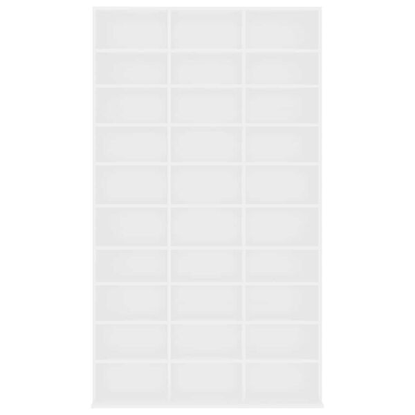 vidaXL Armoire &agrave; CD Blanc 102x16x177,5 cm Bois d'ing&eacute;nierie