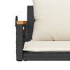 vidaXL Balancelle avec coussins noir 109x62x40 cm résine tressée
