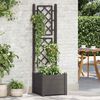 vidaXL Jardinière avec treillis 43x43x142 cm PP Anthracite