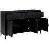 vidaXL Buffet Noir 110x35x70 cm Bois de pin massif