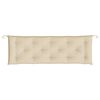 vidaXL Coussins de banc jardin lot de 2 beige 150x50x7 cm tissu Oxford