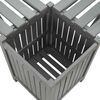vidaXL Banc d'angle de jardin et jardinière 117 cm bois d'acacia gris