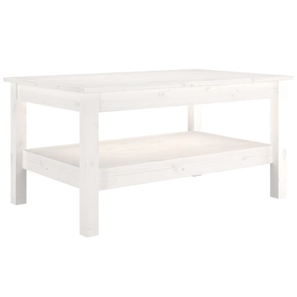 vidaXL Table basse Blanc 80x50x40 cm Bois massif de pin