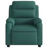 vidaXL Fauteuil inclinable de massage &eacute;lectrique vert fonc&eacute; tissu