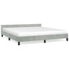 vidaXL Cadre de lit sans matelas gris clair California velours
