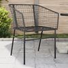 vidaXL Chaises de jardin lot de 2 Noir R&eacute;sine tress&eacute;e