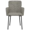 vidaXL Chaises à manger lot de 2 Gris clair Velours