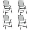 vidaXL Chaises pliables jardin lot de 4 Maille m&eacute;tallique Anthracite