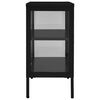 vidaXL Buffet Noir 70x35x70 cm Acier et verre