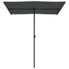 vidaXL Parasol de jardin avec m&acirc;t en aluminium 180x110 cm anthracite