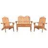 vidaXL Ensemble de salon de jardin Adirondack 4 pcs bois acacia solide