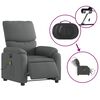 vidaXL Fauteuil inclinable de massage &eacute;lectrique gris fonc&eacute; tissu